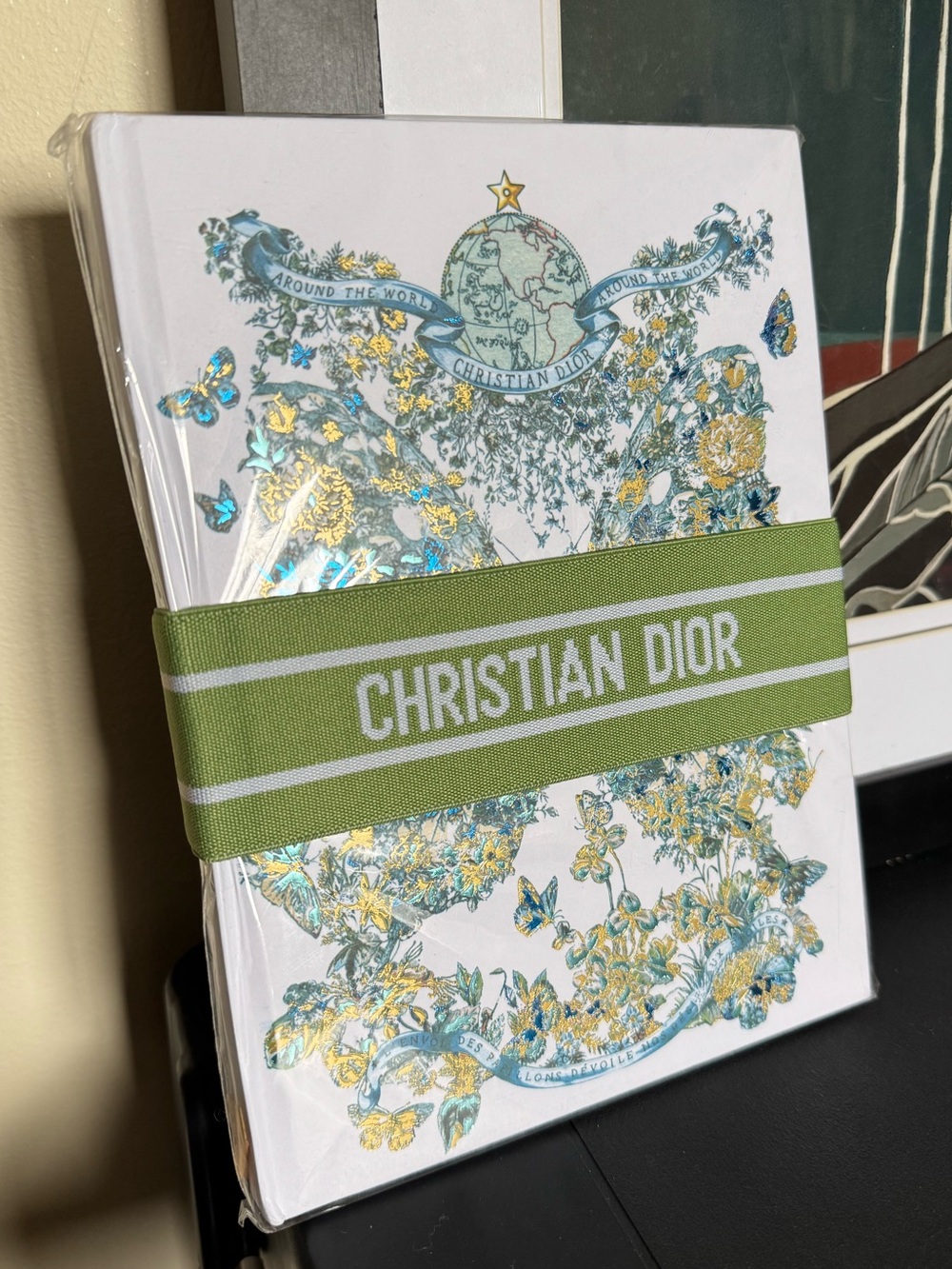 NEW DIOR AROUND THE WORLD NOTEBOOK BLUE GREEN